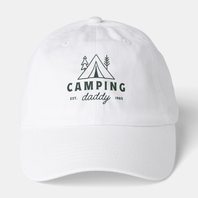 Camping daddy dad camper father forest lover hat (Front)