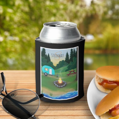 Camping Day Can Cooler