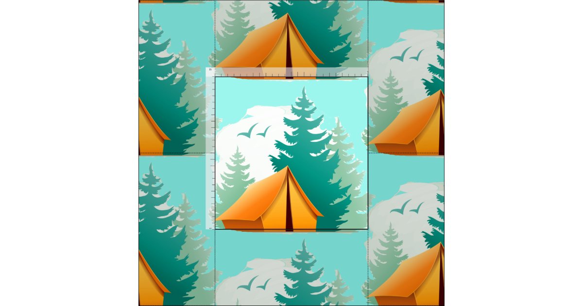 Camping Design Fabric Zazzle