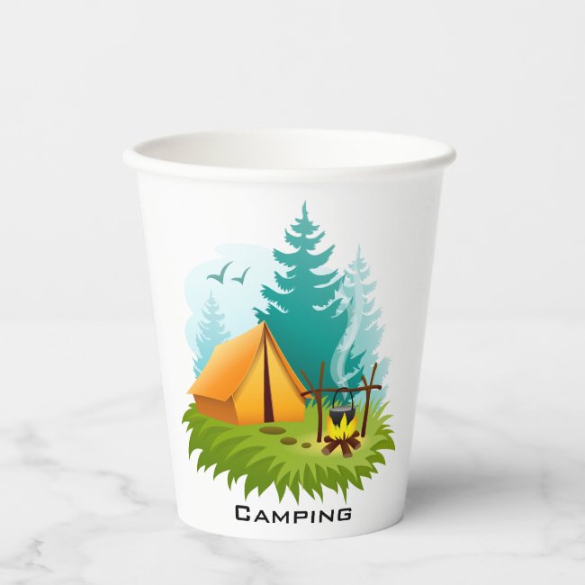 Camping Design Paper Cup
