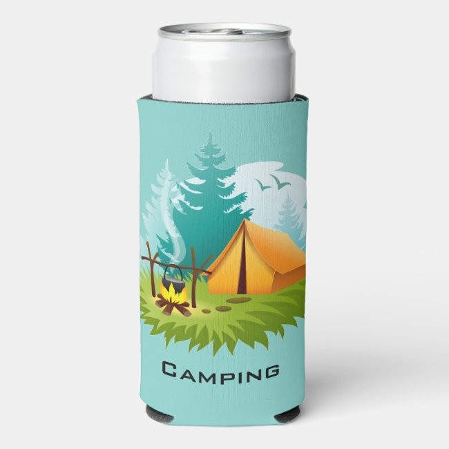 Camping Design Seltzer Can Cooler