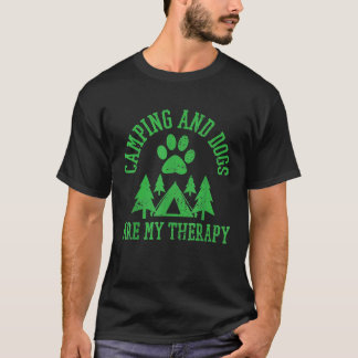 Camping Dogs Camp Summer Vintage T-Shirt