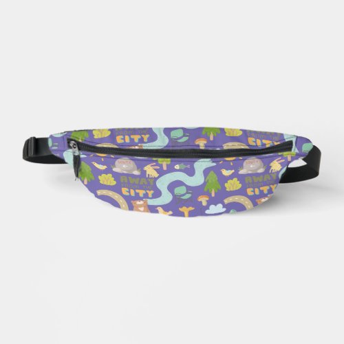 Camping Doodles Pattern Fanny Pack