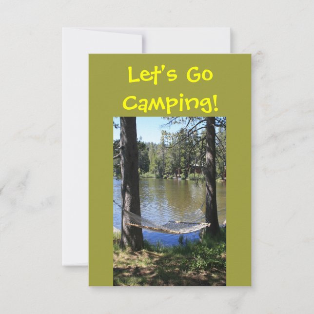 Camping Double Sided Invitation (Front)