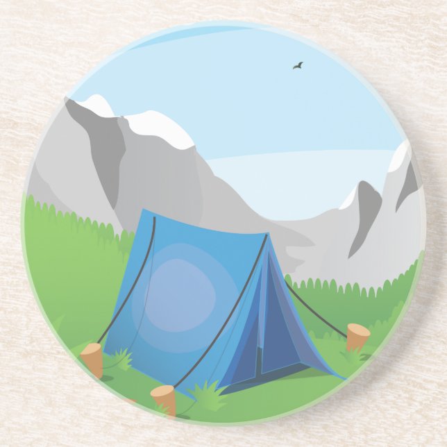Camping Drink Coaster (Front)