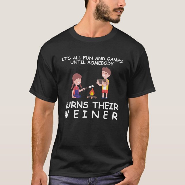 Camping  Family Campfire Fire Weiner Epic Kids T-Shirt (Front)