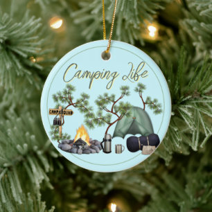 Camping Family Life Ornament for the Tree