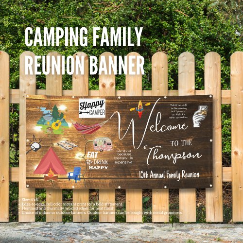 Camping Family Reunion Banner