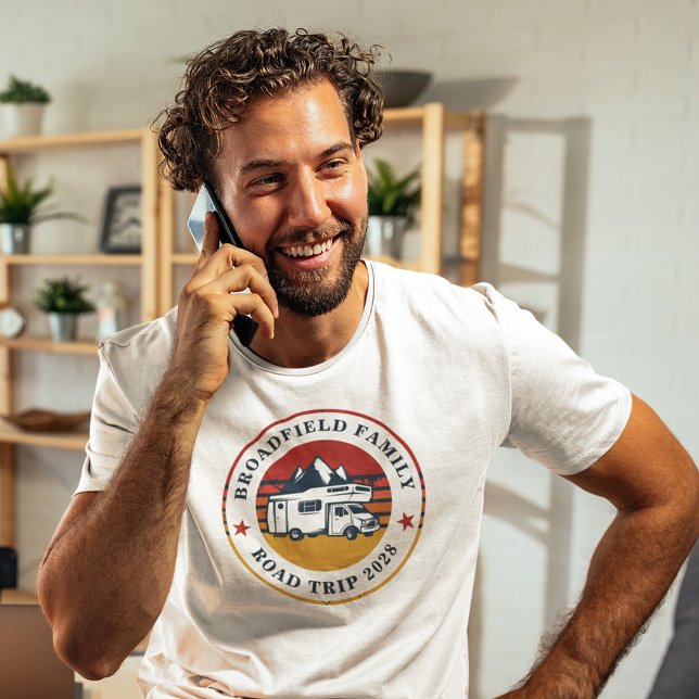 Camping Family Vacation RV Road Trip Matching Tri-Blend Shirt (RV Camper Family Road Trip Mens Matching T-Shirt)