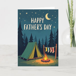 Camping Fathers Day Night Card