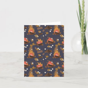 Camping Fire Outdoor Adventure & Marshmallows Card