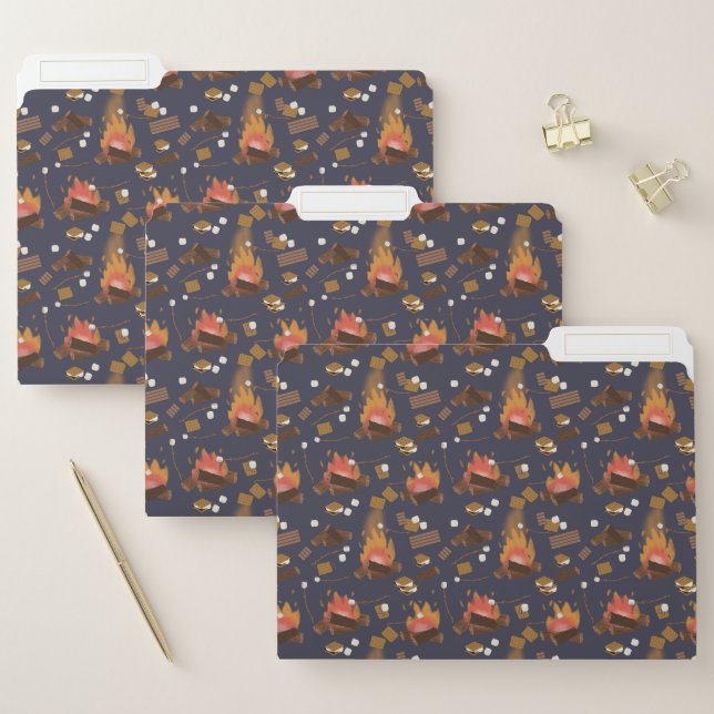 Camping Fire Outdoor Adventure & Marshmallows File Folder (Set)