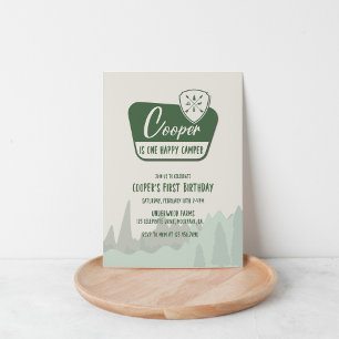 Camping, First Birthday, Adventure Invitation