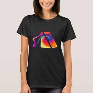 Camping For Camper Multicolor Tie Dye Camping T-Shirt