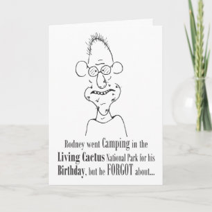 Camping for His Birthday - Card