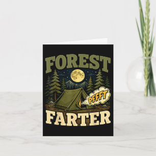 Camping forest farter tent humor card