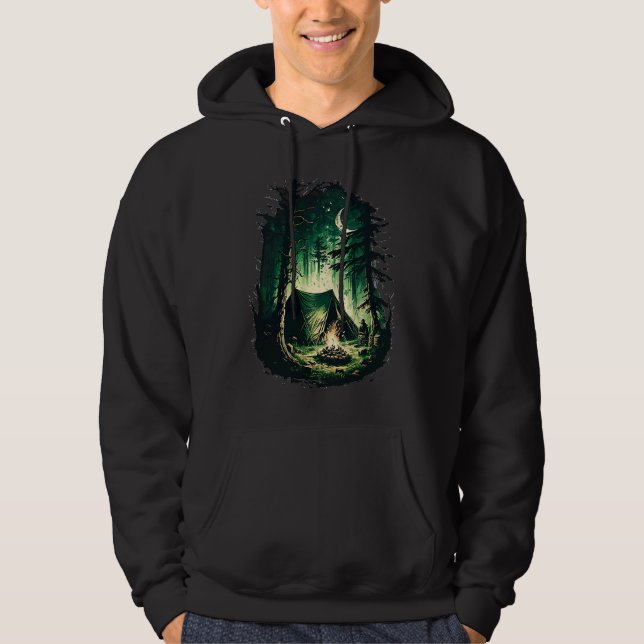 Camping Forest Holiday WoMo Caravan Natural Tent C Hoodie (Front)