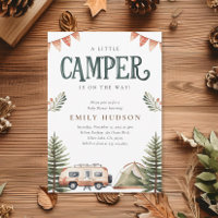 Camping Forest Watercolor Baby Shower