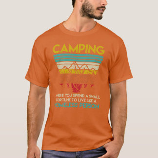 Camping Fortune Homeless Person Retro Camper Men f T-Shirt