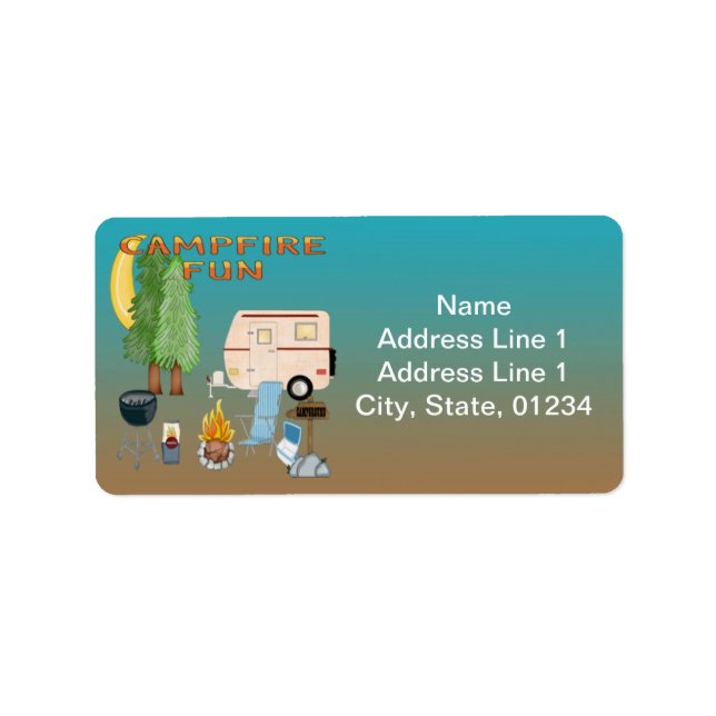Camping Fun Address Labels (Front)