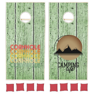 Camping Fun Cornhole Board Great Gift Set