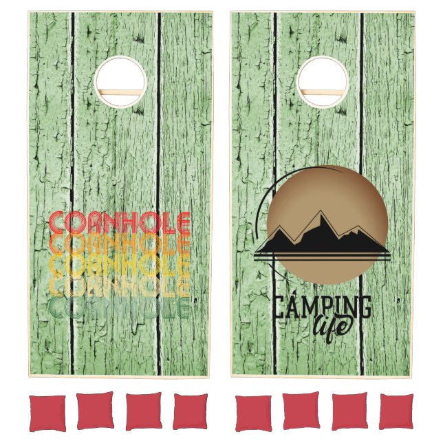 Camping Fun Cornhole Board Great Gift Set (Set)