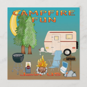 Camping Fun Invitations