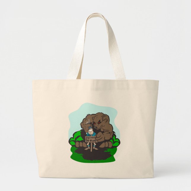 Camping Fun Large Tote Bag (Front)