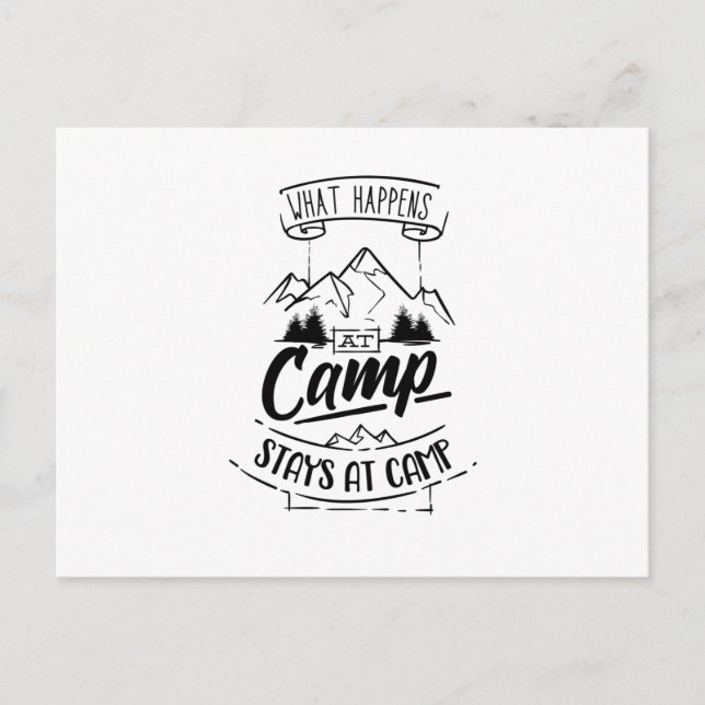 Camping Funny Camper Saying Campground Postcard (Front)