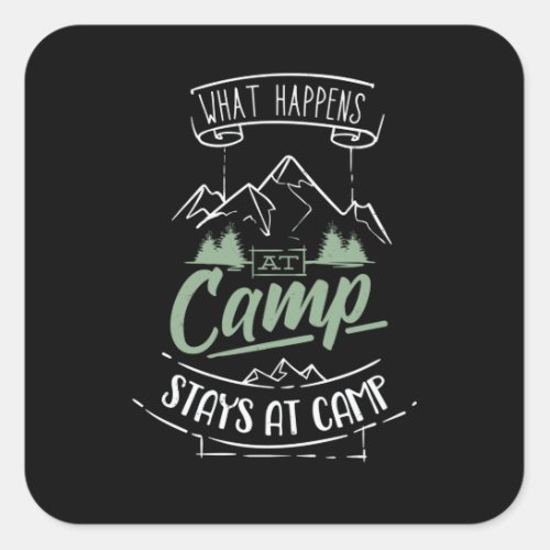 Camping Funny Camper Saying Campground Square Sticker