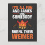 Camping Funny Family Campfire Fire Weiner Postcard