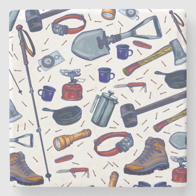 Camping Gear Adventure Lover Coasters  (Front)