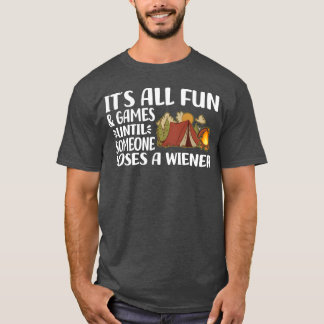 Camping Gift Idea Camper Holiday Campfire Nature v T-Shirt