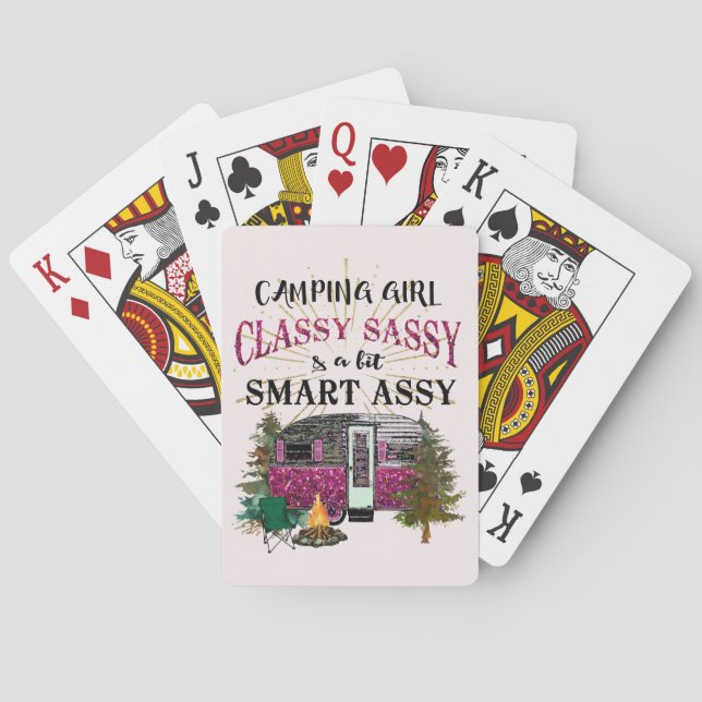 Camping Girl Classy & Sassy Poker Cards (Back)