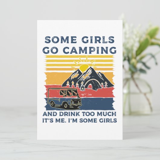 Camping Girl Funny Gifts (Standing Front)