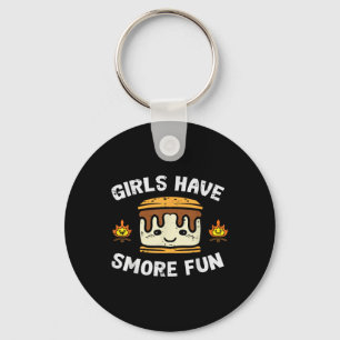 Camping Girls Have Smore Fun Camper Girls Kids Tod Keychain