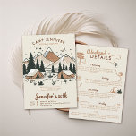 Camping Glamping Camp Earth 30th Birthday Weekend Invitation<br><div class="desc">A modern, elegant and chic 30th birthday party weekend invitation template with a camping theme, featuring minimalist drawings of a camping scene in the mountains and other cute, hand-drawn symbols of camping things (roasted marshmallow etc.), all in a light beige, terracotta and cream color scheme. A beautiful, earthy and natural...</div>