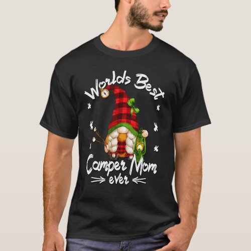 Camping Grandma Gnome For Worlds Best Camper Mom T_Shirt