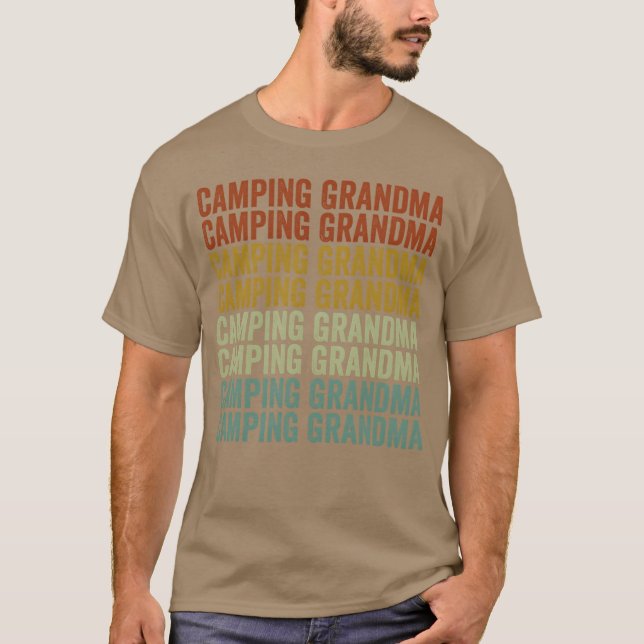 Camping Grandma Rv Camper Camping Grandma Glamping T-Shirt (Front)
