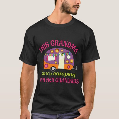 Camping Grandma with Camper Gift Idea T_Shirt