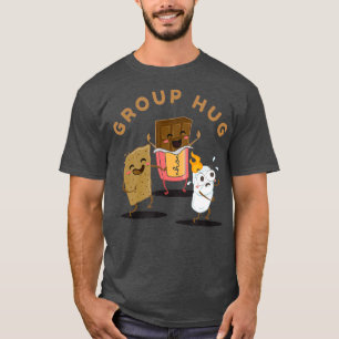 Camping Group Hug Smores Marshmallow and Funny T-Shirt