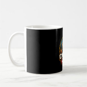 Camping hair don’t care funny camper girl bonfire coffee mug