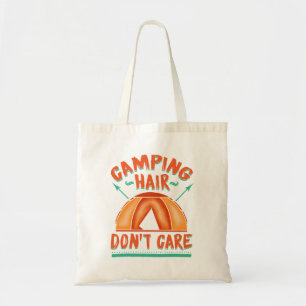 Camping Hair Don't Care Funny Adventure Tote Bag