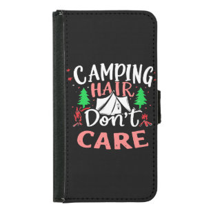 Camping Hair Don't Care Funny Samsung Galaxy S5 Wallet Case