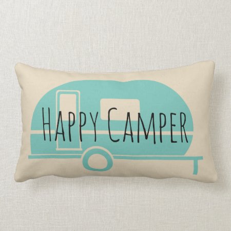 Camping "happy Camper" Accent Pillow