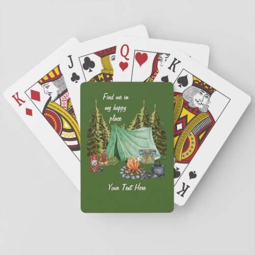 Camping Happy Place  Playing Cards