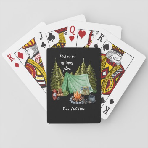 Camping Happy Place  Playing Cards