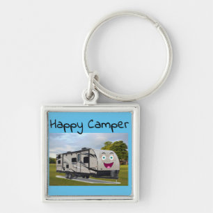 Camping  Happy Retirement in ithe RV by Funnycoomb Keychain