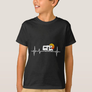 Camping Heartbeat Rv Caravan Motorhome T-Shirt