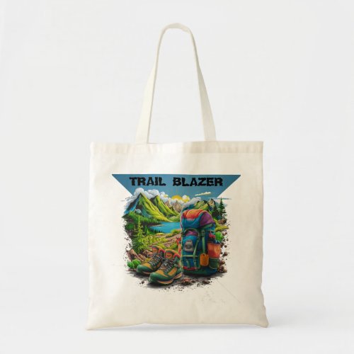 Camping Hiking Backpacking Personalize Tote Bag